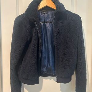 Beyond Yoga Navy Teddy Jacket